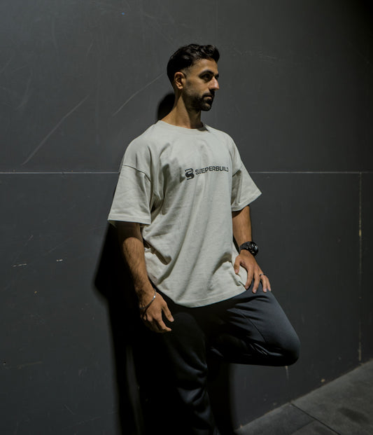 SleeperBuild Heavy Oversized Minimalist Tee – Off White