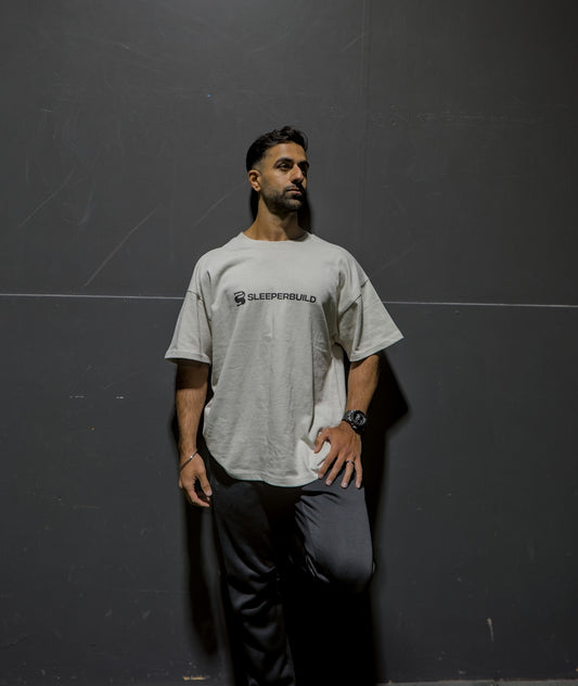 SleeperBuild Heavy Oversized Minimalist Tee – Off White