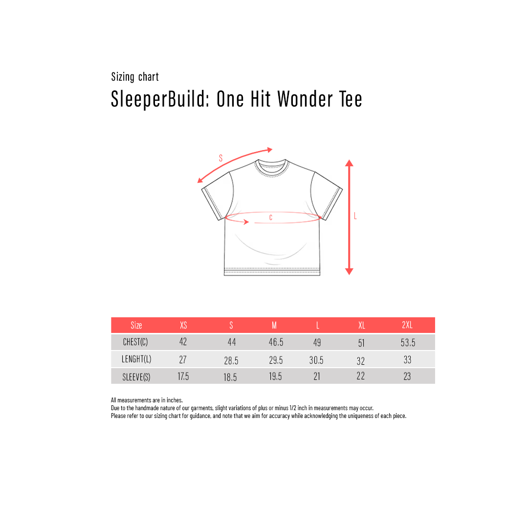 SleeperBuild Heavy One-Hit-Wonder Tee – Acid Wash