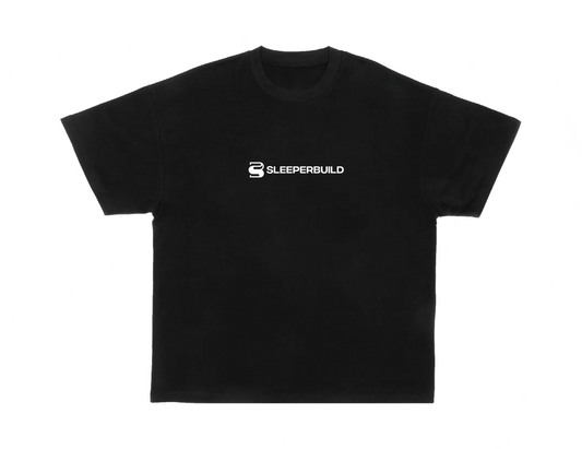 SleeperBuild Heavy Oversized Minimalist Tee – Black